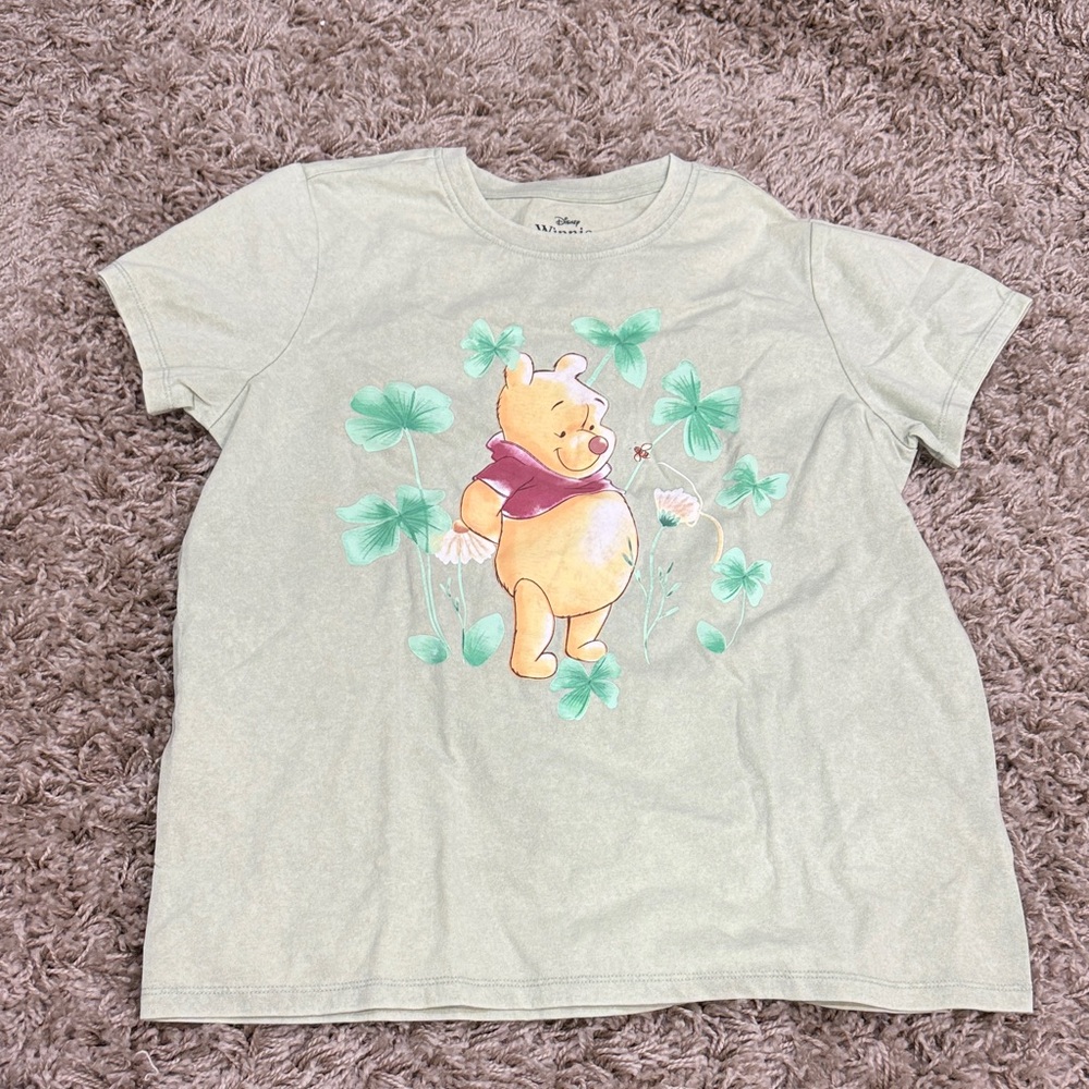 Disney Woman’s Green T-Shirt with Winnie the Pooh Design